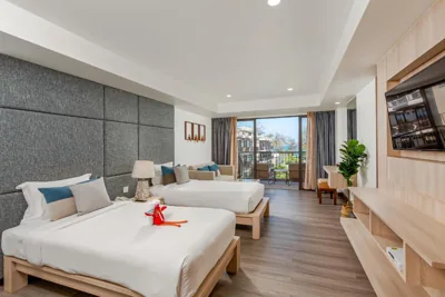 Deluxe tweepersoons- of twin kamer met uitzicht op het zwembad — Baan Laimai Beach Resort & Spa
